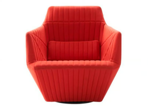 FACETT - Swivel fabric armchair with armrests _ Ligne Roset